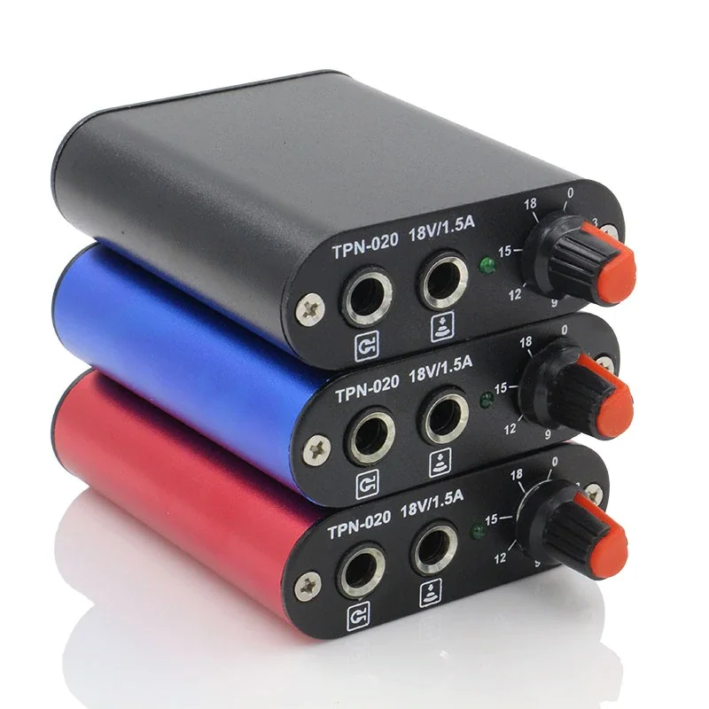 Mini Tattoo Power Supply 1pcs Professional Black/Red/Blue Power Supply For Tattoo Rotary Machine Gun Tattoo Tool Free Shipping