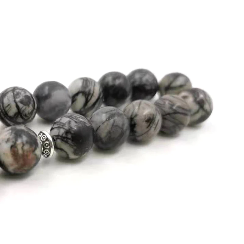 Tasbih Black Network Jasper with Mashallah Pendant Muslim man misbaha prayer beads 33 66 99beads Arabic fashion Rosary