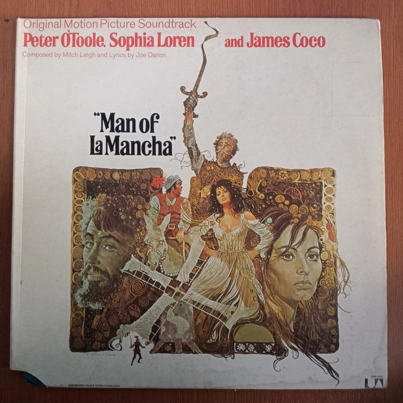 

Old 12 inch 30cm Vinyl Records LP Disc 33 RPM Movie Soundtrack Man of la mancha Classic Music Songs Used