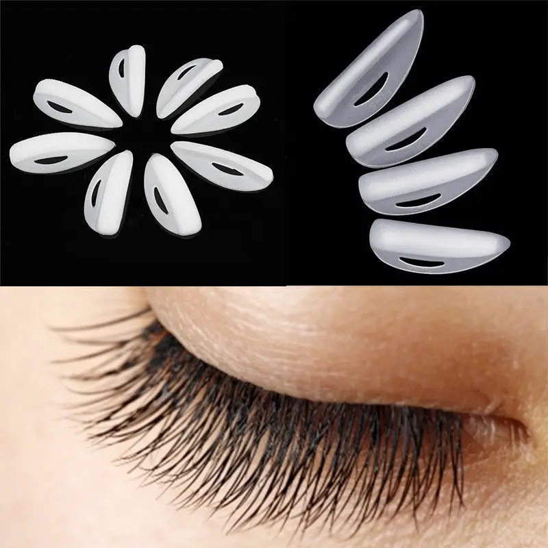 

10 Bags/lot Eyelashes lifting Tools Eyelash Patch Gel perming rods white color 4 different size lashes perm sticker