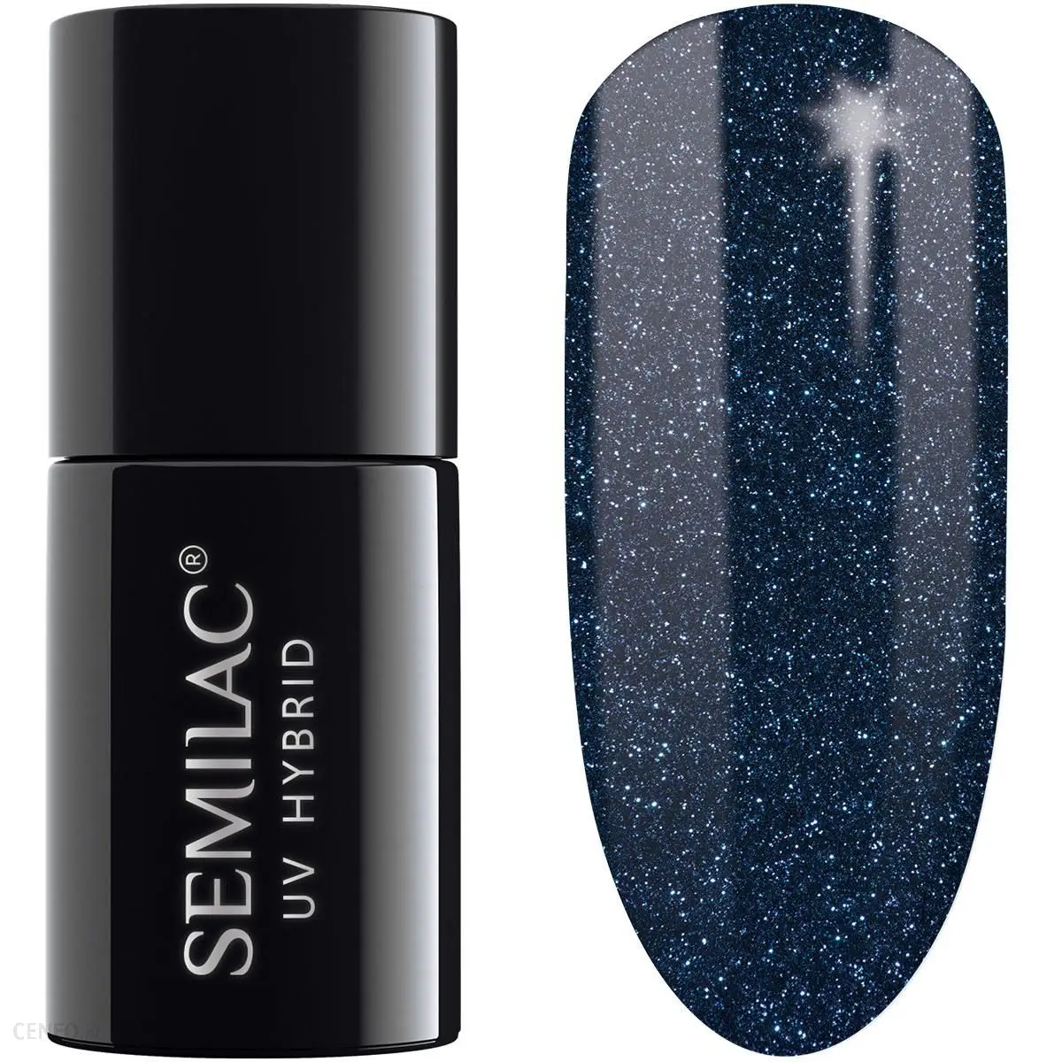 Semilac Night In Venice 095 semi-permanent coverage, UV hybrid nail polish texture Gel