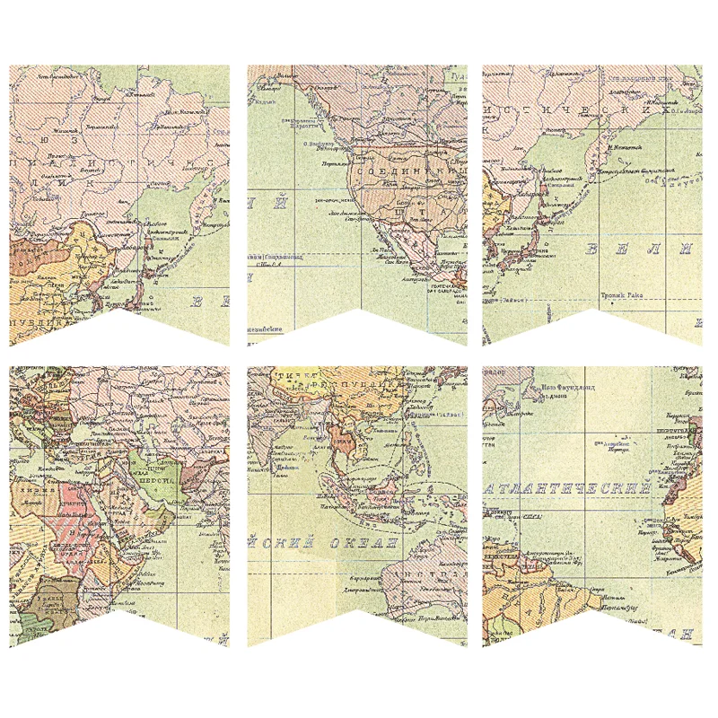 Stara mapa świata Baner Antyczna mapa Girlanda Shabby Mapa świata Trznadel Dekoracje podróżne Graduation Wesela Party Supplies