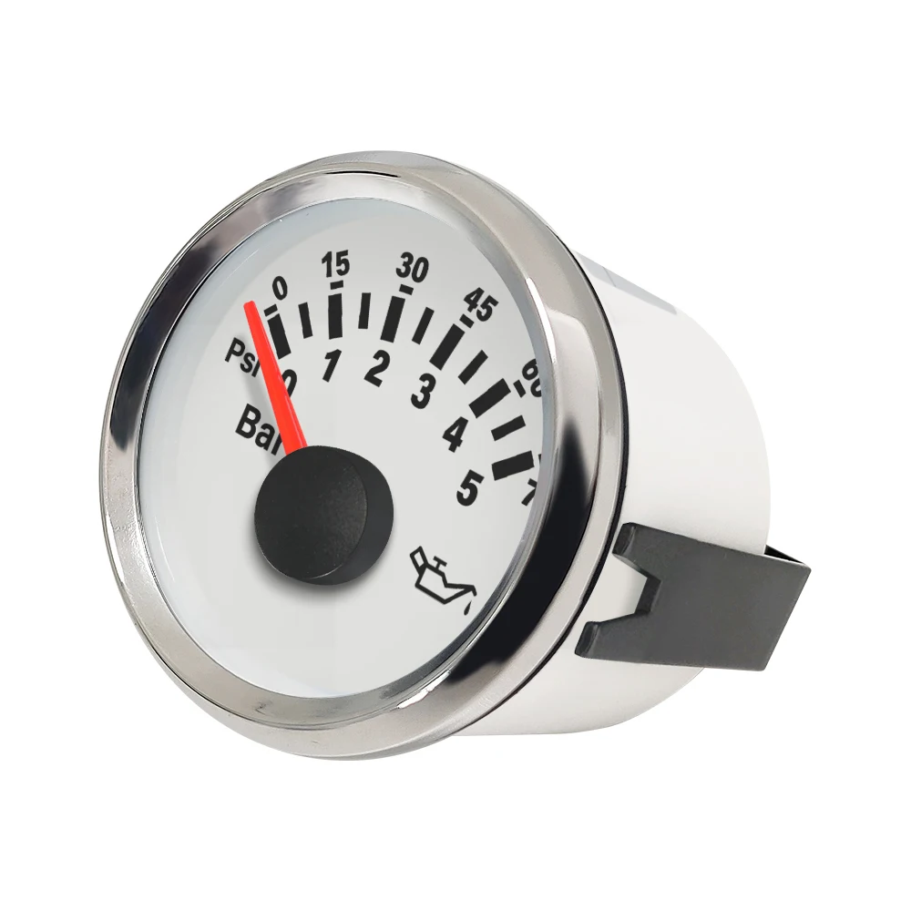 

Манометр давления масла ELING 52 мм (2 дюйма) 0-5 бар / 0-10 бар, манометр давления топлива 9-32 В с красной подсветкой, универсальный для автомобилей и лодок