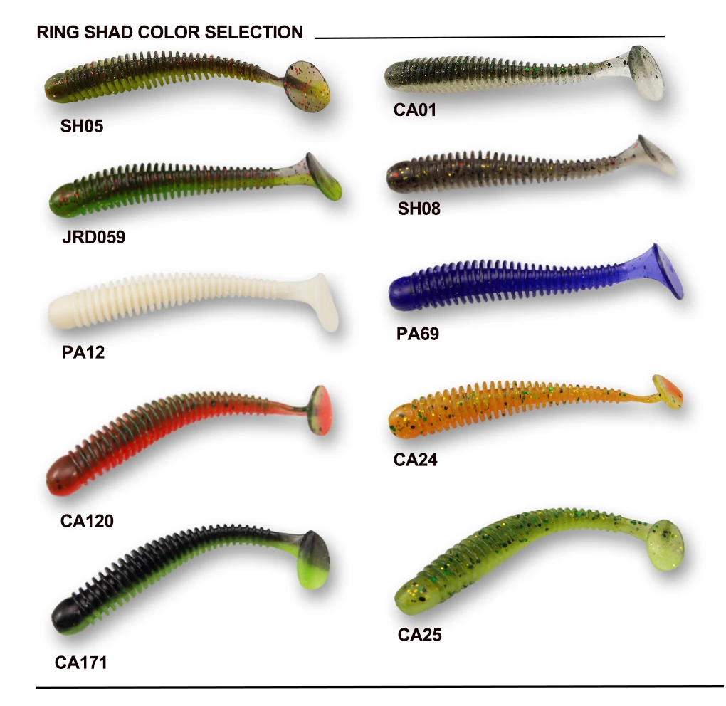 ESFISHING Swing Impact 3in Ring Shad Artificial Soft Baits For all fish Salts Jigging Bass Pesca Fishing Lures