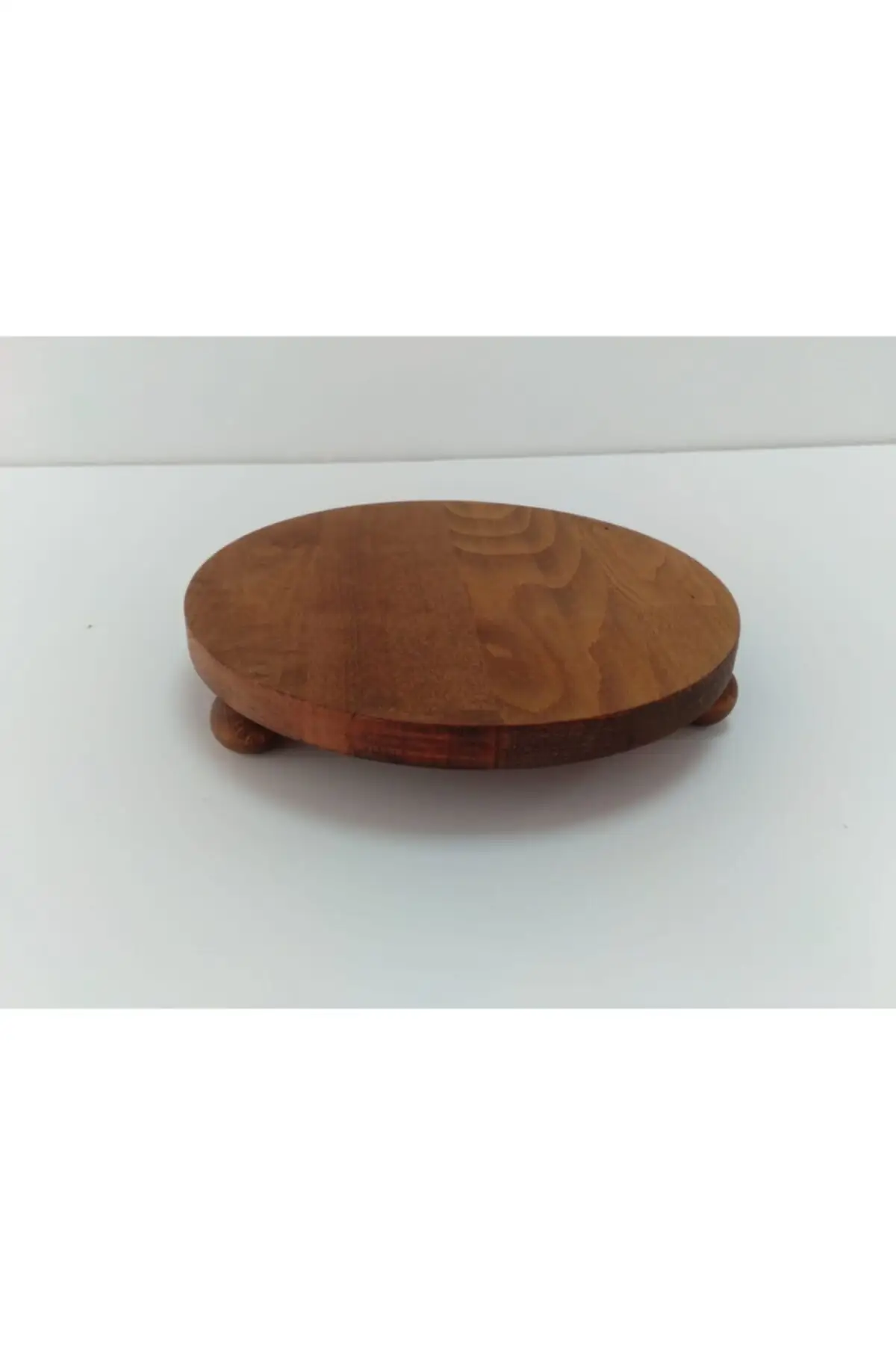 Ball Footed Presentation Wooden Walnut Color