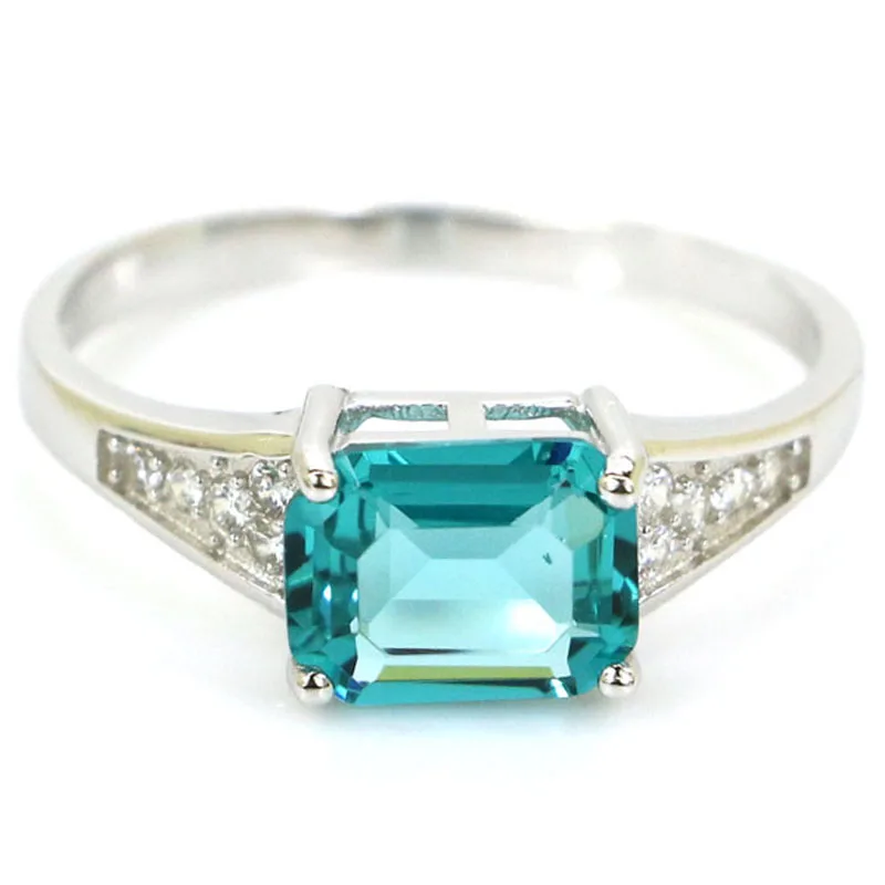 

Buy 4 Get 1 Free 20x7mm Jazaz 2.8g Blue Aquamarine London Blue Topaz CZ Females 925 Solid Sterling Silver Ring