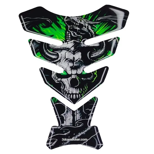 

Skeleton Devil Dragon Tank Pad Fuel Prodector 3D Sticker Decal Motorcycle Gas Protect Gift Helmet Warning