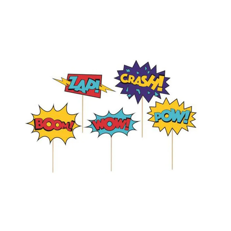 Superhero Cupcake Toppers Super Hero Party Birthday Cake Topper Party Supplie-25