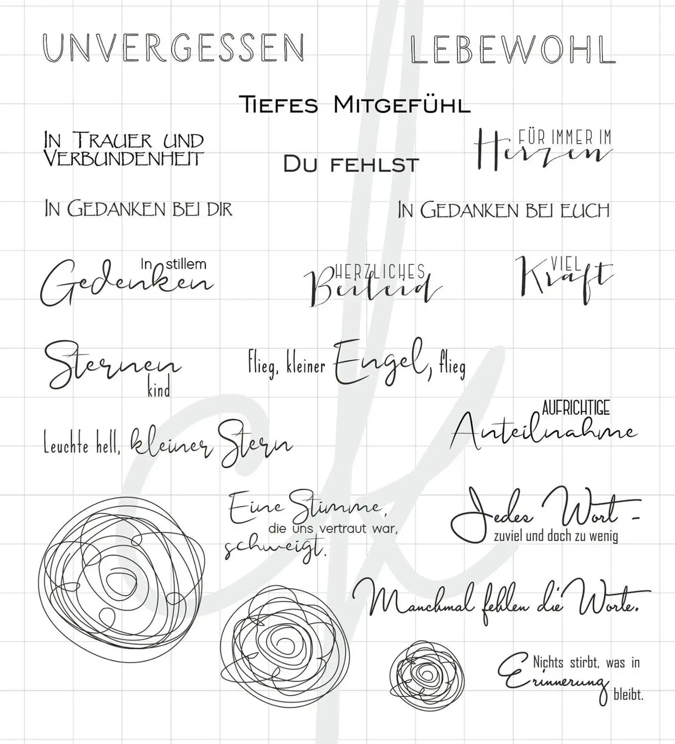 CLEAR STAMP German DIY Scrapbook Card album paper craft silicon rubber roller transparent stamps 1108