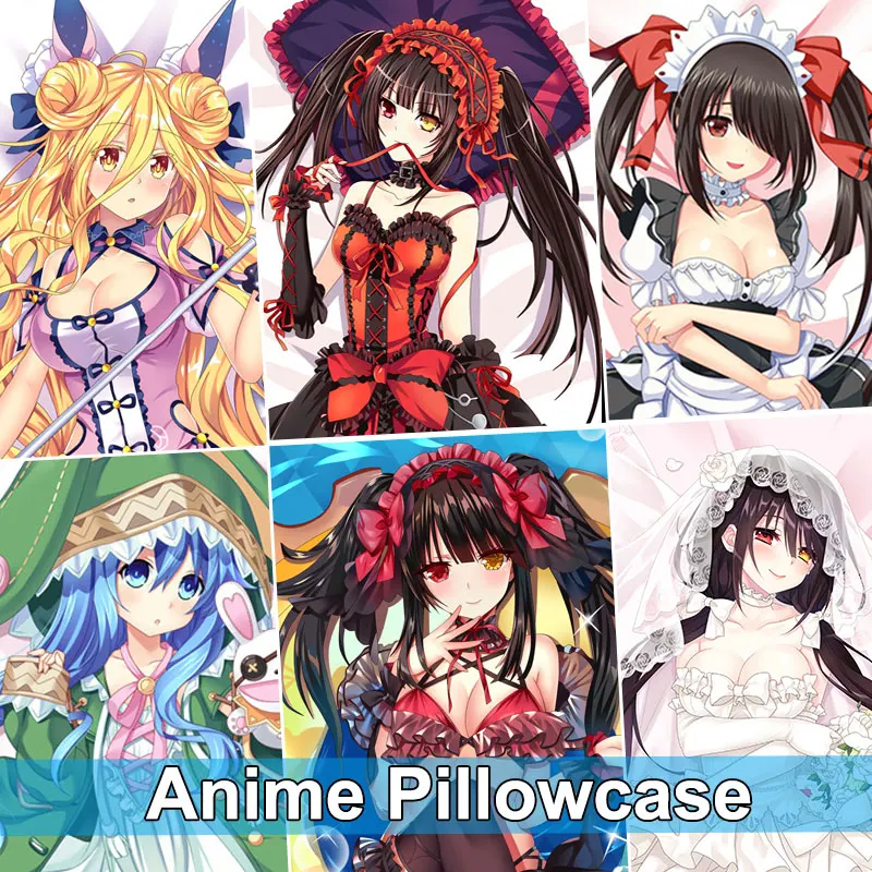 

DATE A LIVE Dakimakura Cover Anime Pillow Case Hugging Body Cushion Himekawa Yoshino Tokisaki Kurumi Hoshimiya Mukuro Pillowcase