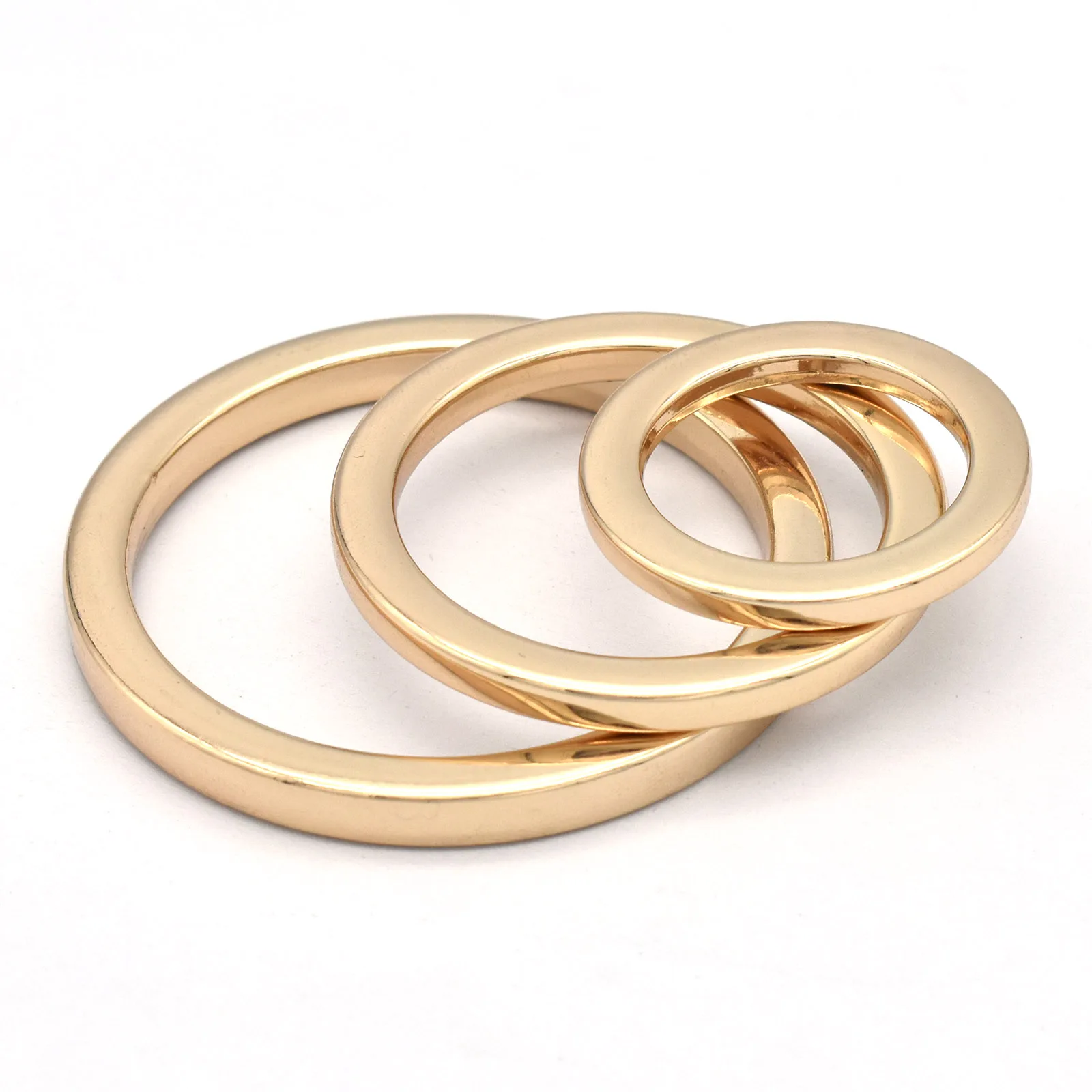 Metal Gold O Ring 50mm More Size Multi-Purpose Gold Metal O Ring Metal Rings for Bags Ring Purse Webbing DIY Accessories