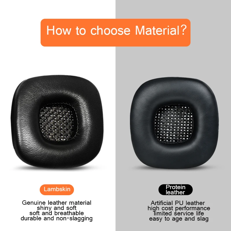 Cuscinetti auricolari di ricambio per cuffie per MARSHALL MAJOR I II 65mm * 65mm auricolari Pad in schiuma cuscino di ricambio coperture in spugna suggerimenti