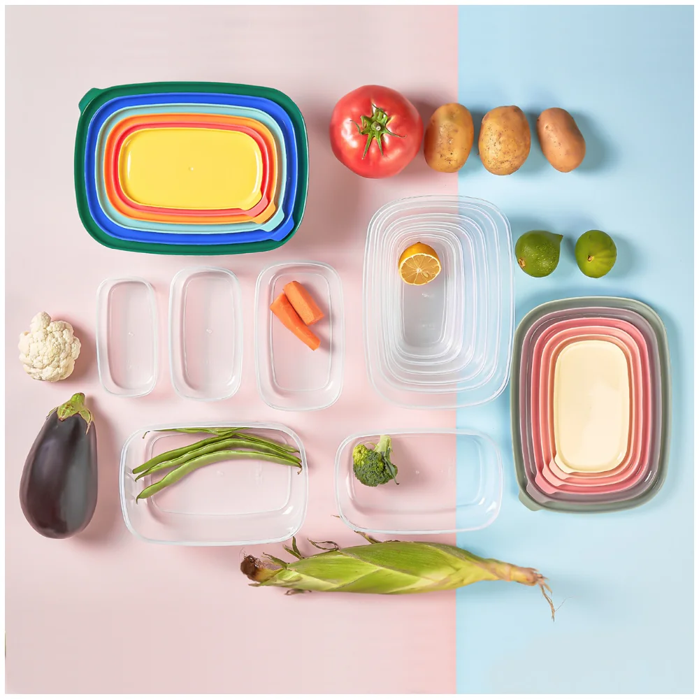 Wadah Penggunaan Serbaguna Penyimpanan 6 Buah Berkualitas Tinggi Bahan Plastik Keras dan Kuat Peralatan Rumah Alat Dapur