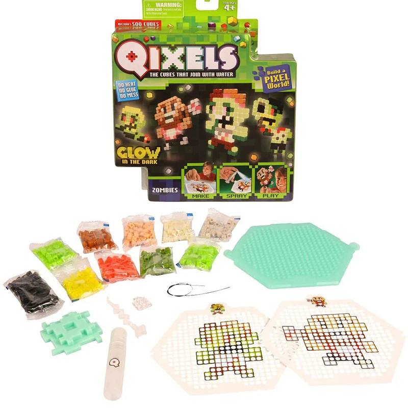 Original Qixels The Cubes That Join With Water Children\'s Toys Pixel Square Anime Action Figures Qixels 3d Cubes Toys for Boy