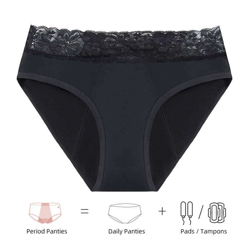 Leak Proof Menstrual Period Panties Women Underwear Physiological Pants 4Layers Bamboo Fiber Women Period Underwear Dropshipping