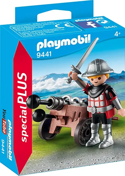 PLAYMOBIL 9441 Knight with cannon, original, clicks, gift, boy, girl, toy