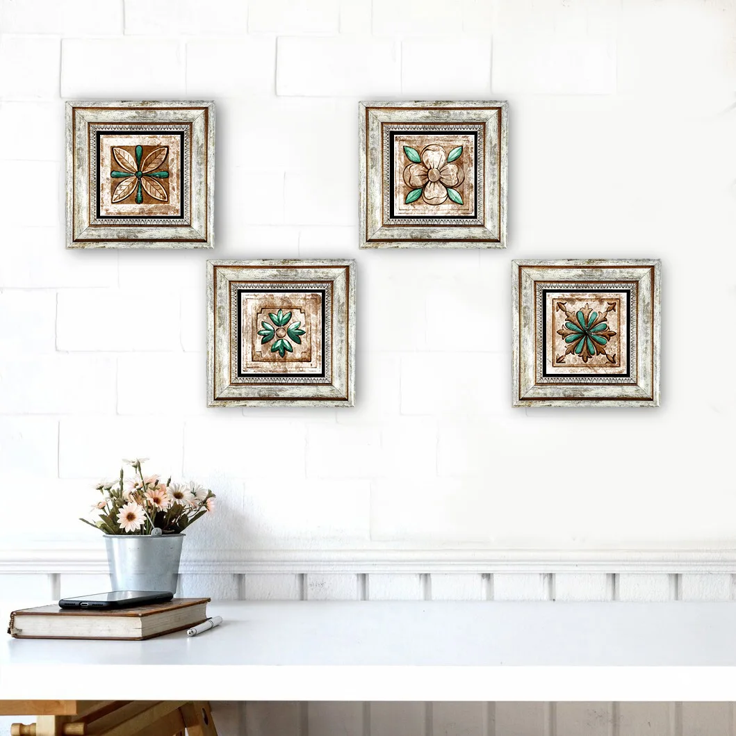 Handmade Natural Stone Painting Framed Wall Decor TileThemed Room Vintage Poster Picture Gift Ornament Special Print