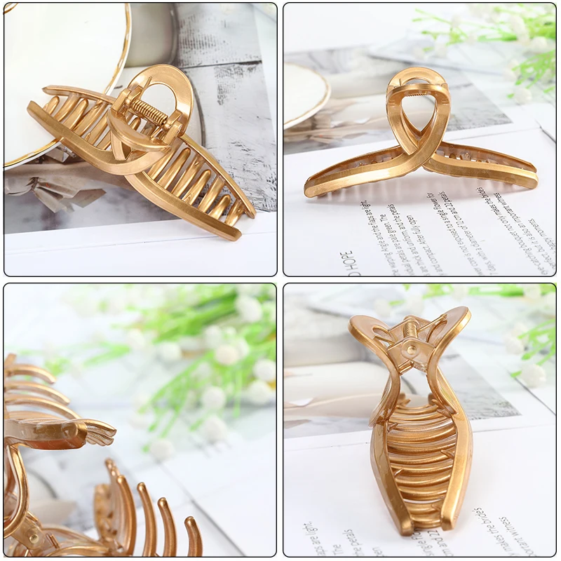 AWAYTR Women Barrettes Metal Hair Claws Thick Hair Accessories Hair Clips Hairpins Ladies Hairgrip Headwear Girls Ornaments Crab image 5