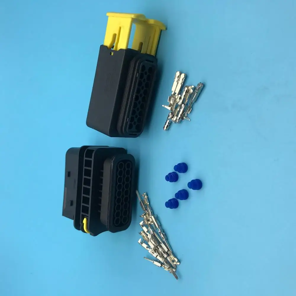 Free shipping 1-1563759-1 1-1564412-1 PA66 18 Pin male and Female Electrical Wire waterproof Connectors