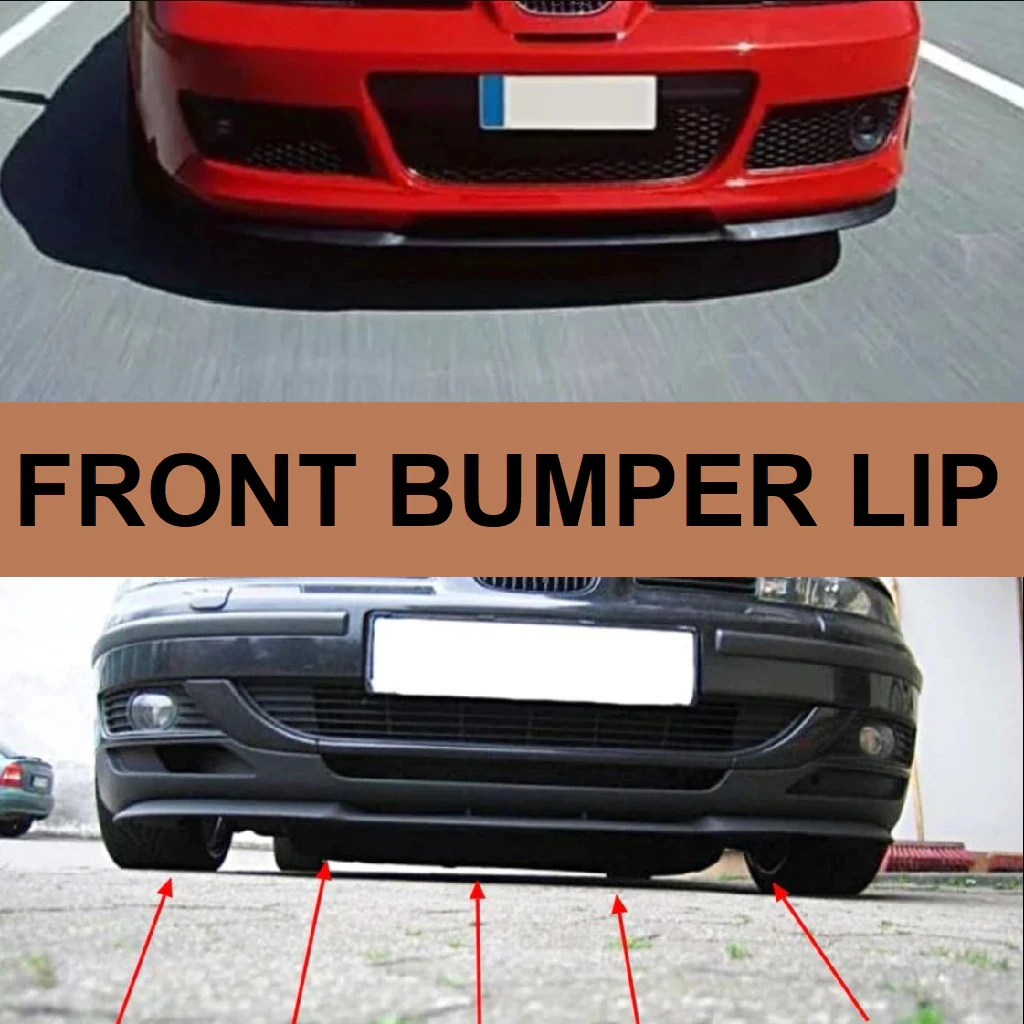 For Seat Leon MK1 1M Cupra R Front Bumper Lip Universal 3pcs Diffuser Black Lower Leap Spoiler Body Kit Tuning Protector Quality