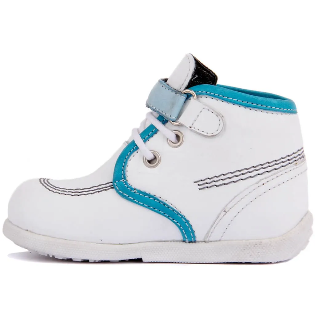 Segel-Lakers Weiß Leder Baby Schuh