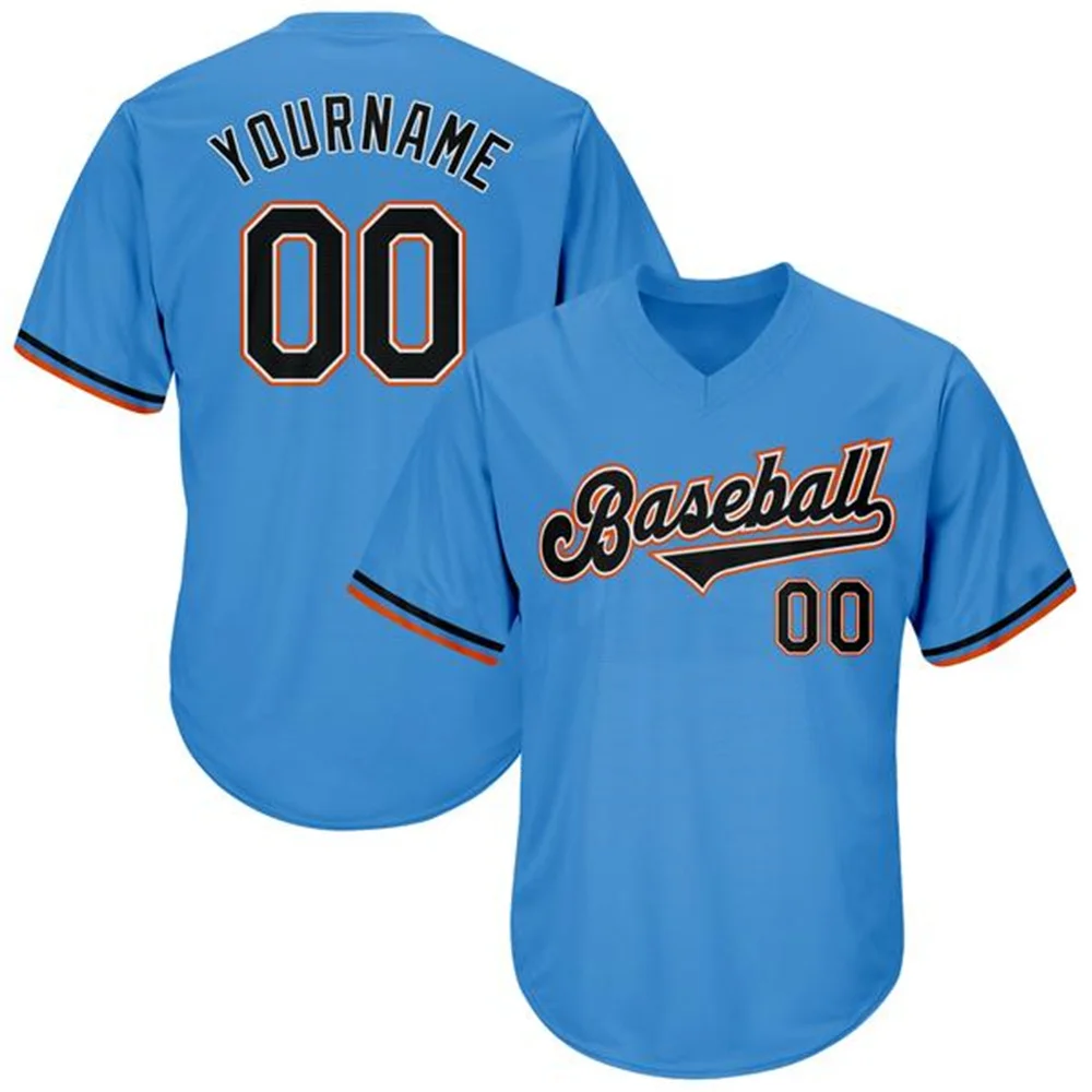 Custom Baseball Jersey Customized Print Team Name/Numbers Full Button V-neck Shirts for Men/Kids Fans Best Athletic Wearing