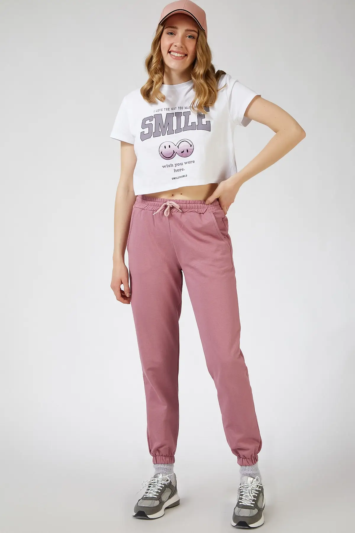 Pantalones de chándal con bolsillos para mujer, color verde almendra