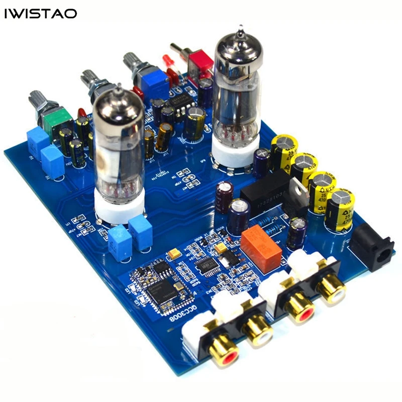 

IWISTAO HIFI Tube Preamp Tone Finished Board Tube 6J5 Bluetooth 5.0 QCC3008 APT-X PCM5102 Decoder