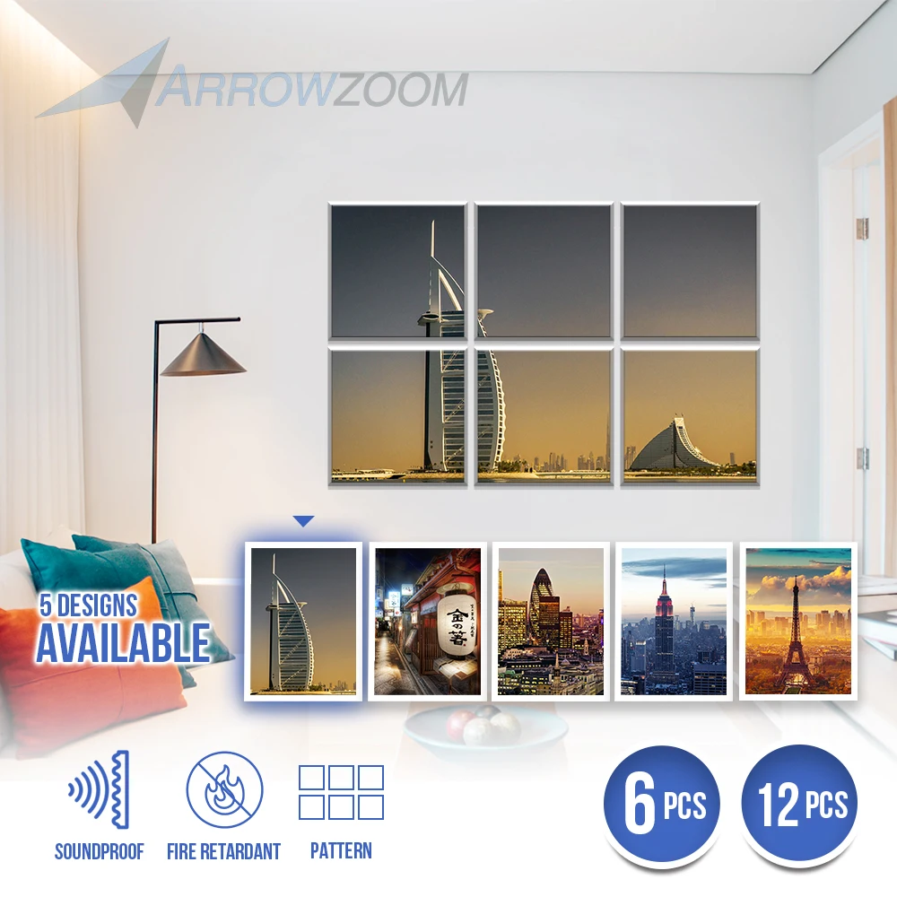 

Arrowzoom City Wall Stickers Board Photo Display DIY Art Wall Decor Home Decoration Background Wallpaper AZ1226