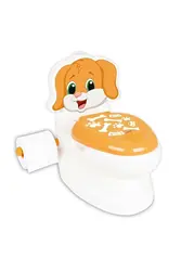 Baby Child Toilet Training Dog Printed Educational Toilet Seat Toilet Paper Holder 25 Kg Loading Capacity