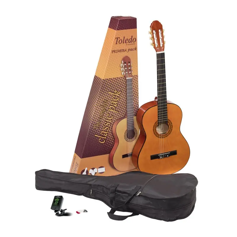 Pack classical guitar 3/4-Shipping to Spain 4 days. Include, tuner and plectrums.