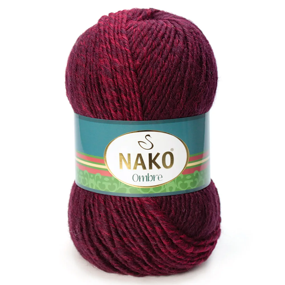 Nako Ombre 25% Wool, 75% Premium Acrylic 100 Gr. 190 Mt. Scarves, Berets, Cardigans, Sweaters, Vests, Gloves, 5 PCS