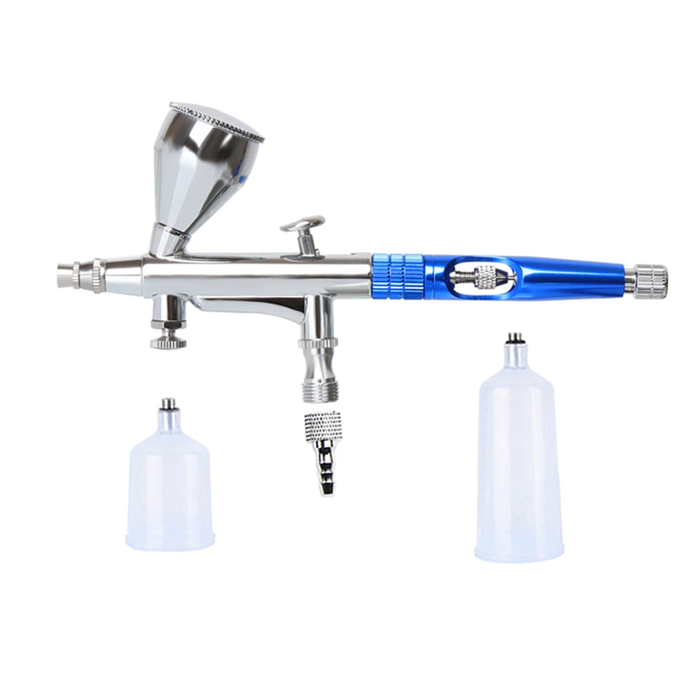 Dual Action Airbrush Spray Pen Airflow Adjustable 180 Blue Care Skin Nail Art Cake Decoration Barber Tattoo Hair Beauty