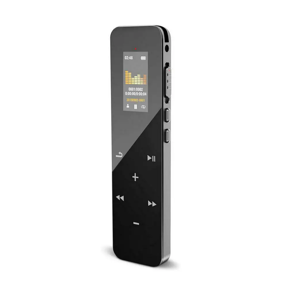V93 Gravador de Voz 16GB 32 1536kbps Tela Sensível Ao Toque Alta Gravação Redução Ruído Fácil Operação Auto Ativação MP3 registro
