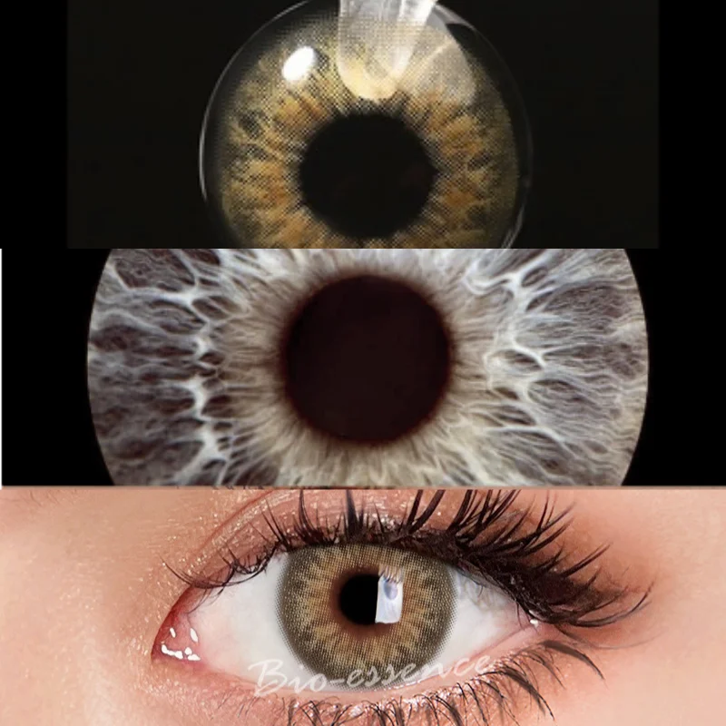 Bio-Essence 1 Paar Kleur Contactlenzen Voor Ogen Natuurlijke Bruine Lenzen Beauty Fashion Red Lense Blue Lenzen Groen Oogcontact