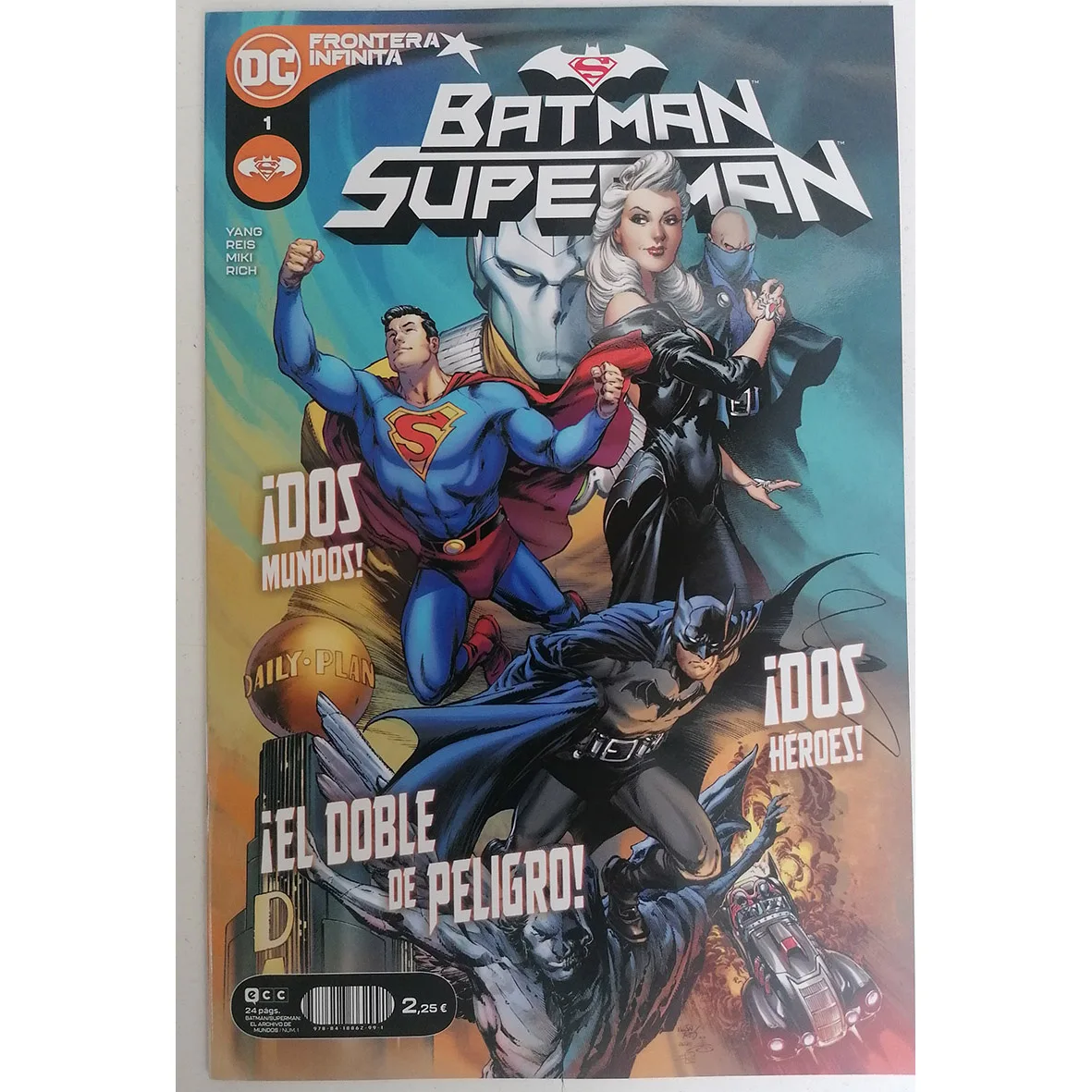 American COMIC, BATMAN/SUPERMAN: The Archive of 7 MINI series Worlds 1, author IVAN REIS , ED. ECC, COMIC BOOK in Spanish, TEBEO, DC Universe