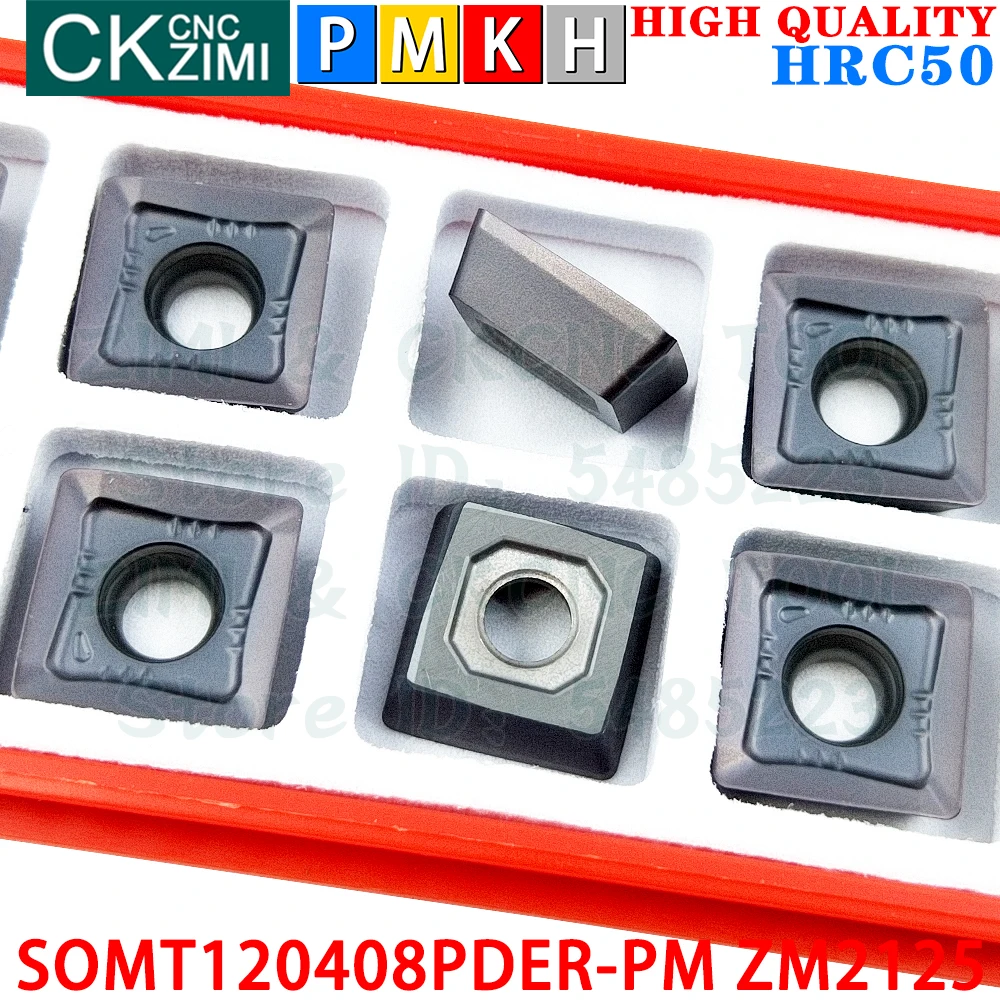 SOMT120408PDER-PM ZM2125 SOMT 120408 PDERカーバイドインサートフライス盤工具高品質CNC金属旋盤フライス盤鋼およびステンレス鋼および鋳鉄用の割り出し工具