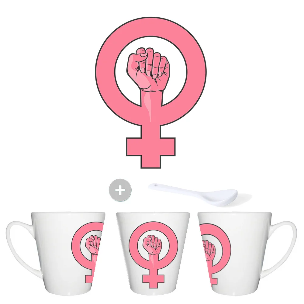 CUP TAPER LOGO FEMINIST MESSAGE conic mug