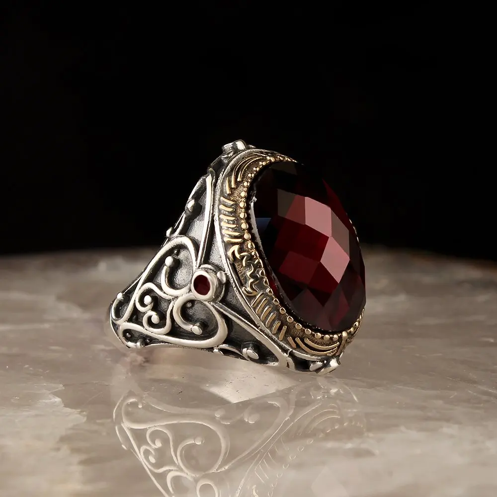 

Zircon Stone 925 Sterling Silver Men 'S Ring