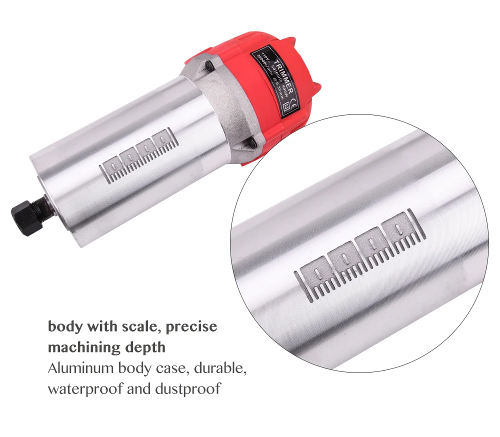 Electric Trimmer Woodworking 800W 30000rpm Wood Router Machine Hand DIY Milling Carving Engraving Power Tools With Mill Cutter