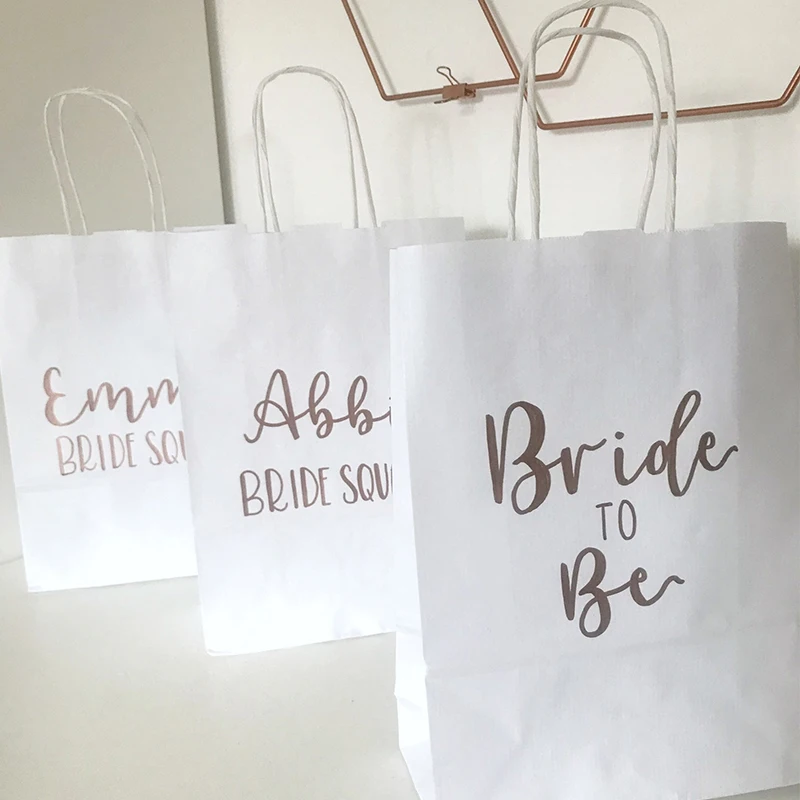 Custom Name Gift Bag Bride Squad Gift Bag Personalised Hen Birthday Party Bag Bridesmaids Gift Bags Bachelorette Gift Bags