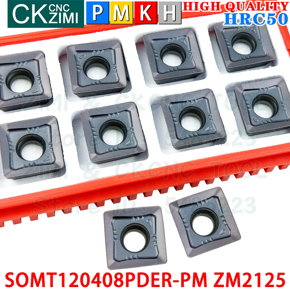 SOMT120408PDER-PM ZM2125 SOMT 120408 PDERカーバイドインサートフライス盤工具高品質CNC金属旋盤フライス盤鋼およびステンレス鋼および鋳鉄用の割り出し工具