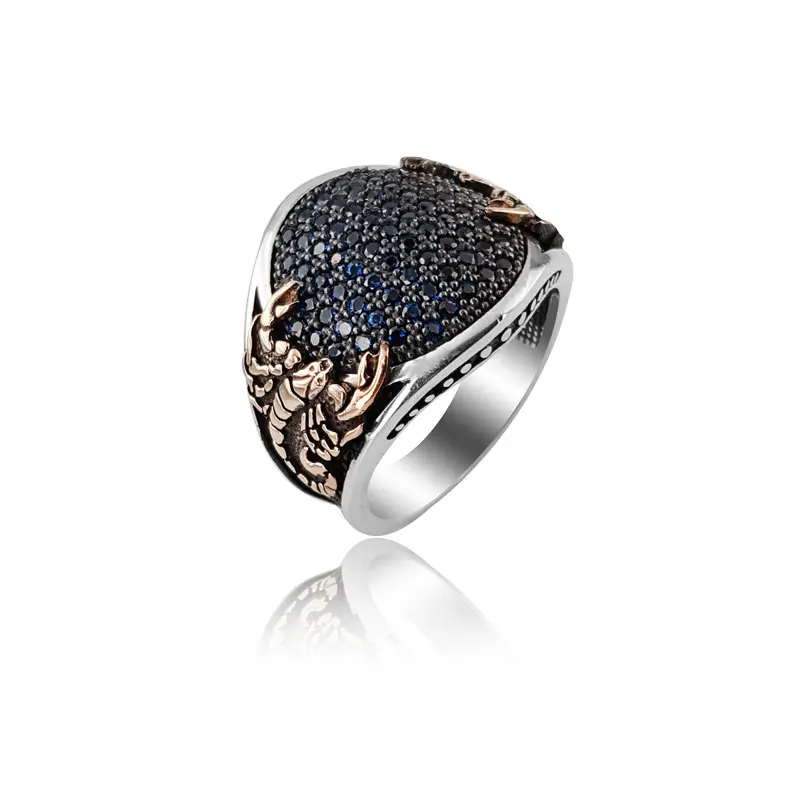 925 Silver Scorpion Printed Casual Ring for Men