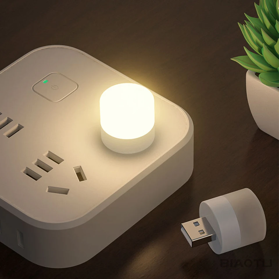 Usb led livro luz lâmpada de mesa leitura nightlight pequena lâmpada de mesa para computador portátil banco potência 5v redondo branco mini corpo economia energia