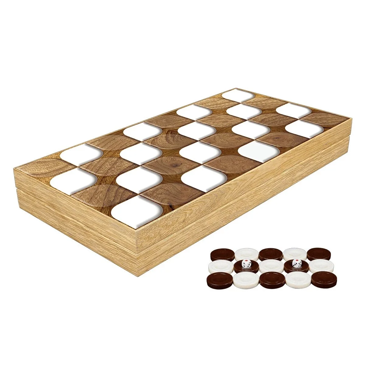 3D Classic Luxury Backgammon Board Set Deck Box Tarot İn Spanish Divination Cards Checkers Games