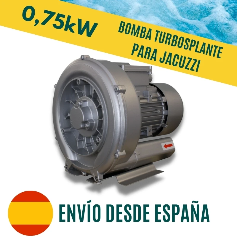 Hot tub air pump spa hot tub 0,75kW continuous use quiet very resistant shipping from Spain