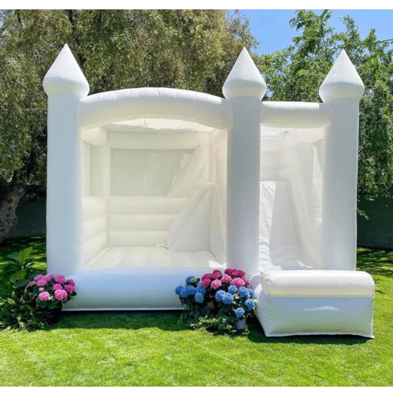 Wedding Bounce House Inflatable Bounce House With  Slide Happy Wedding Event Party Jumping Castle Toy