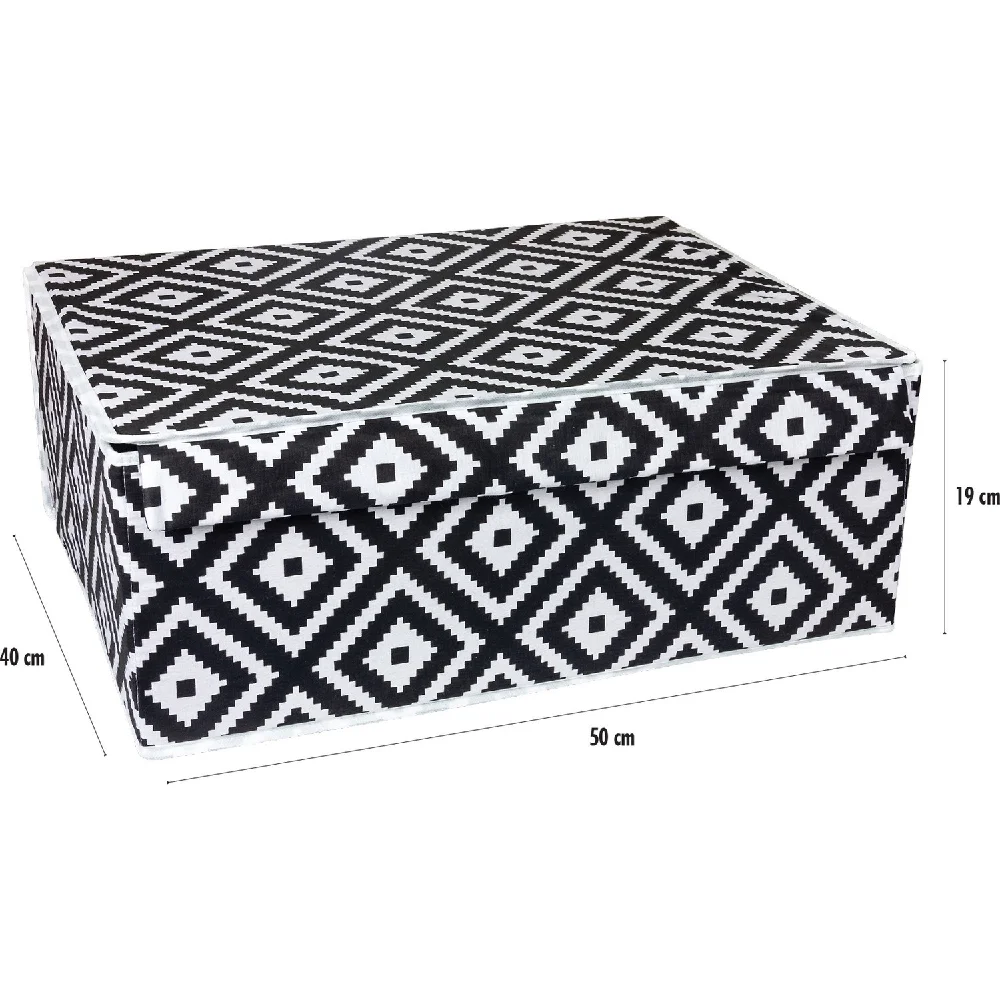 Black White Fabric Cover Foldable Multi-Purpose Box 50*40*19 Base Six Use Clothes Blanket Storage organizer