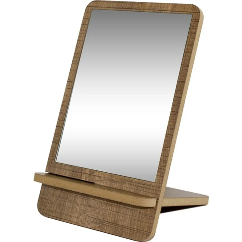 

Wooden City Decorative Tumbled Custom Design Wooden Tabletop Makeup Mirror Vanity Mirror Make up Cosmetic Mirror Table Mirrors