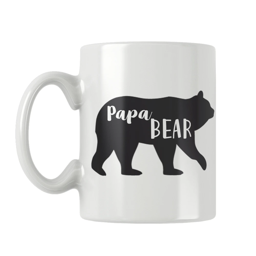 Papa Bear Funny Dad Mug Fathers Day Coffee Cup White Ceramic Free Shipping Unique Gift Ideas